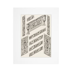 Decorative details of the West Staircase by John R. E. Watkins &ndash; 8 x 10&rdquo; mounted print